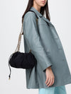 chloé plissé ruched fabric clutch