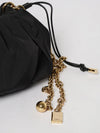 chloé plissé ruched fabric clutch