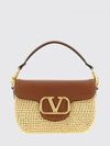 alltime raffia and grain leather bag