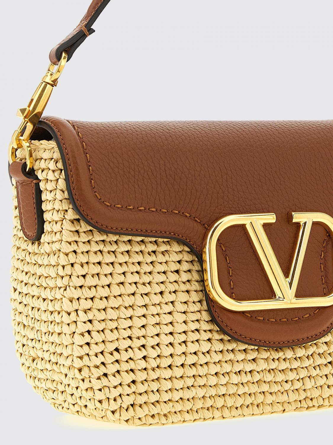 alltime raffia and grain leather bag