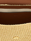 alltime raffia and grain leather bag