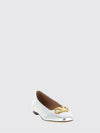 vlogo signature laminated leather ballerina flats
