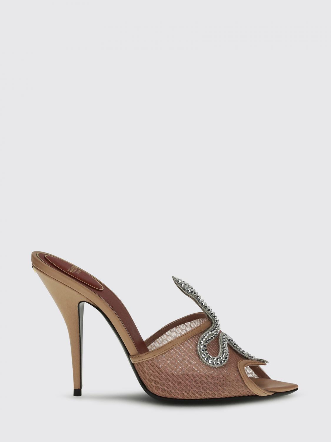 coeur vipère rhinestone mesh nylon mules