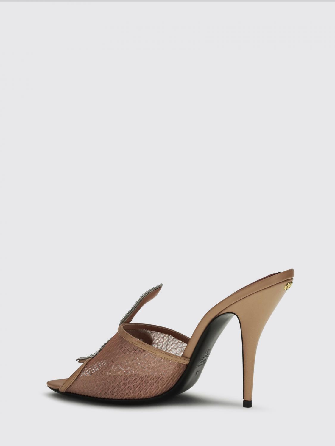 coeur vipère rhinestone mesh nylon mules