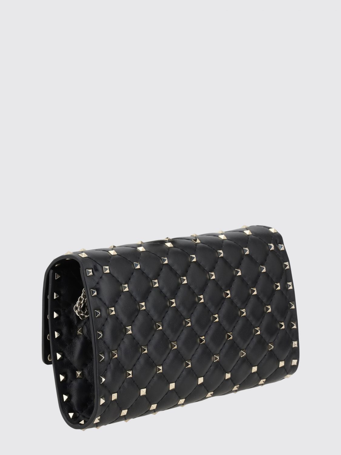 rockstud spike matelassé nappa clutch