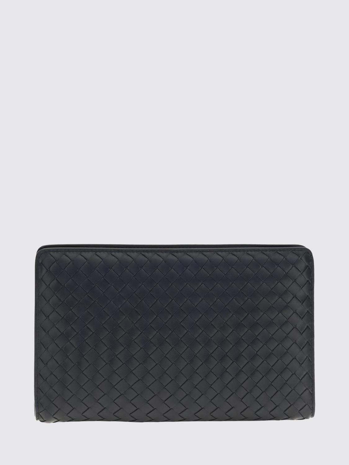 agenda intrecciato leather clutch