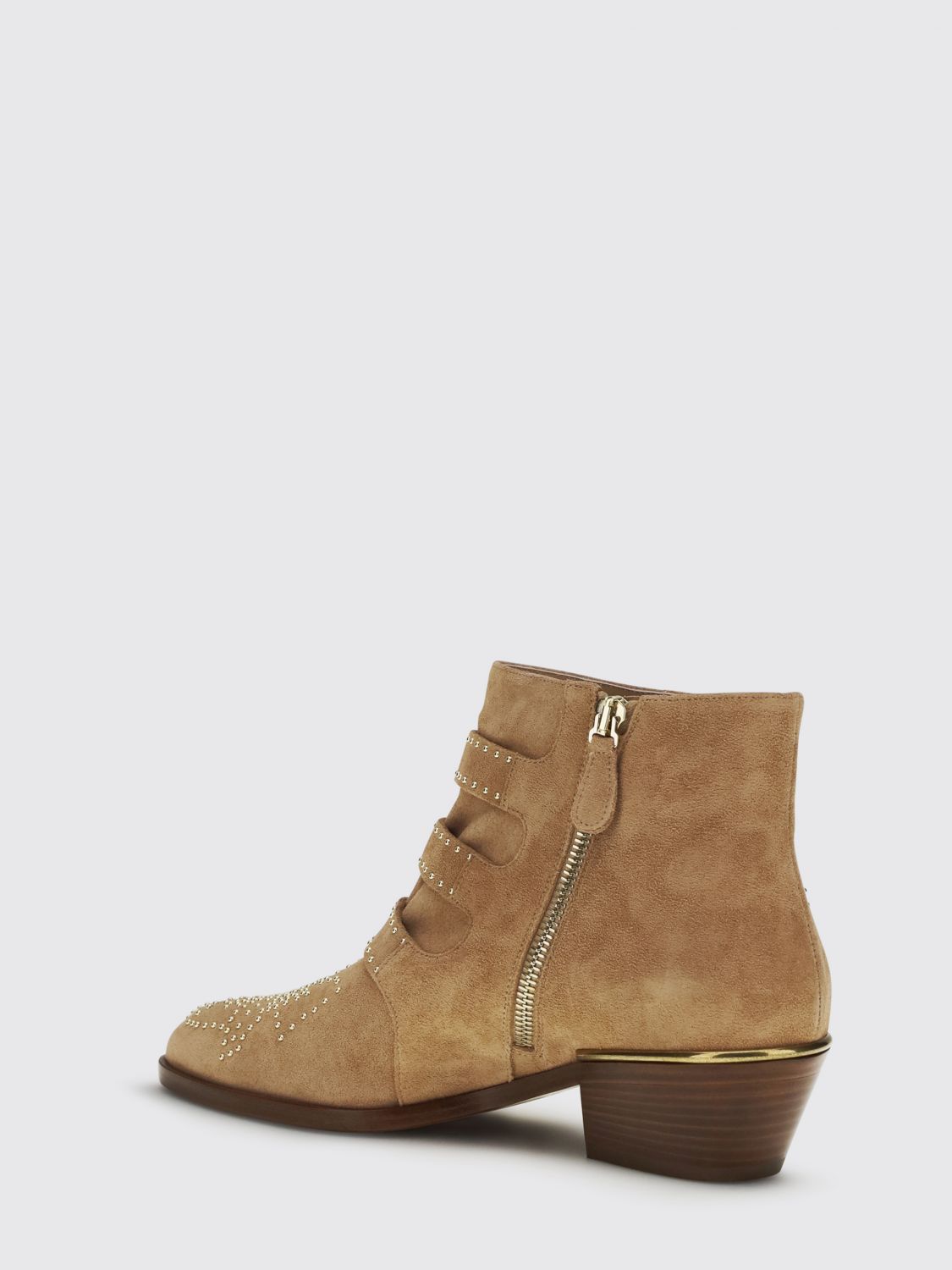 susanna suede ankle boots with micro studs chloé