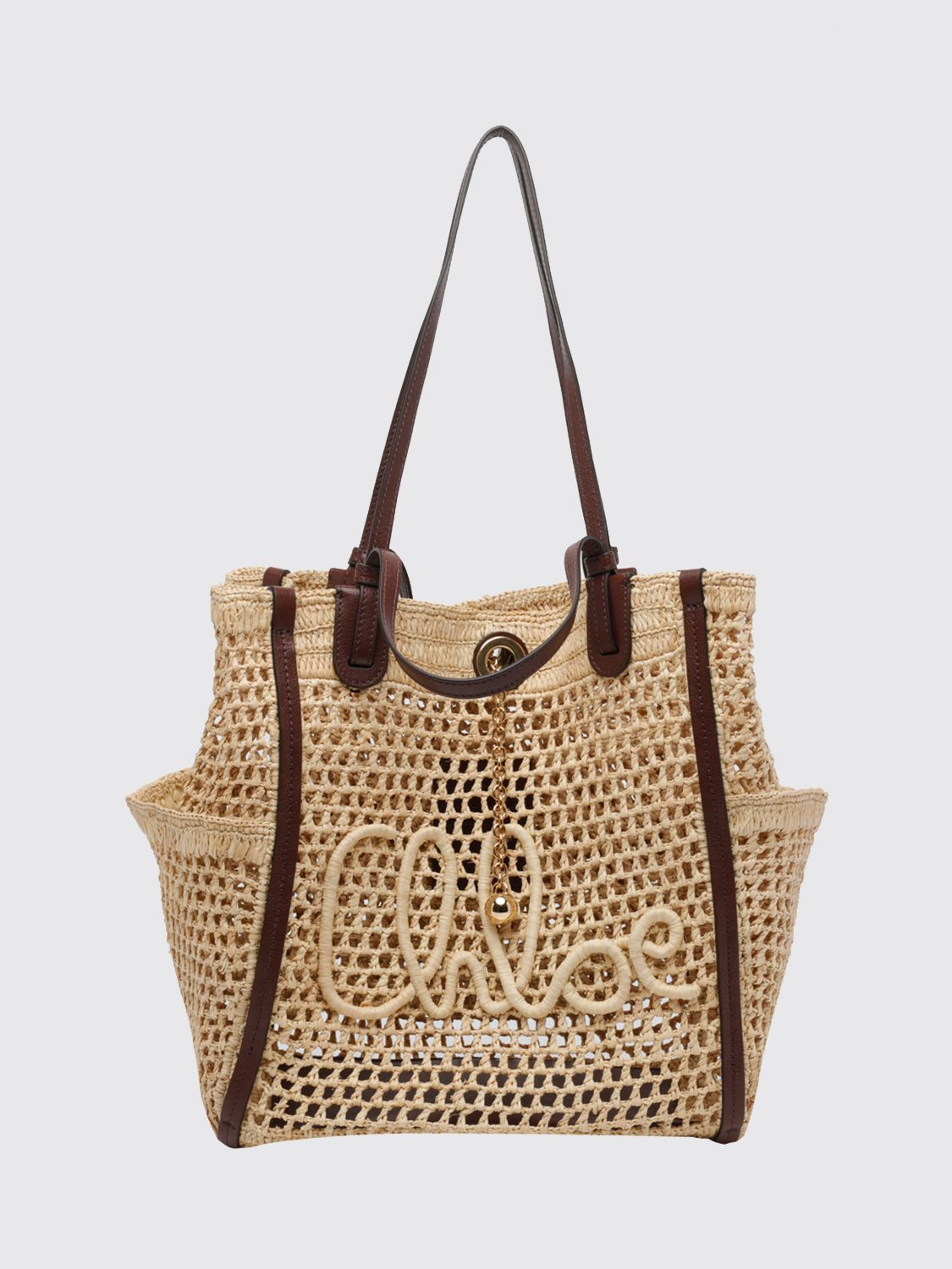 iconic double carry crochet shoulder tote bag chloé
