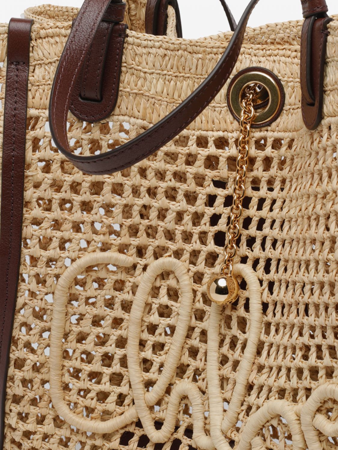 iconic double carry crochet shoulder tote bag chloé