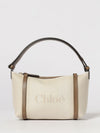 chloé carry cotton bag with jacquard logo