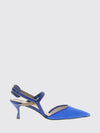 colibrì lite leather and fabric slingback with floral motif