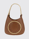 perforated logo faux leather bag