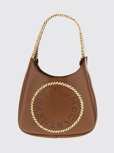 perforated logo faux leather bag