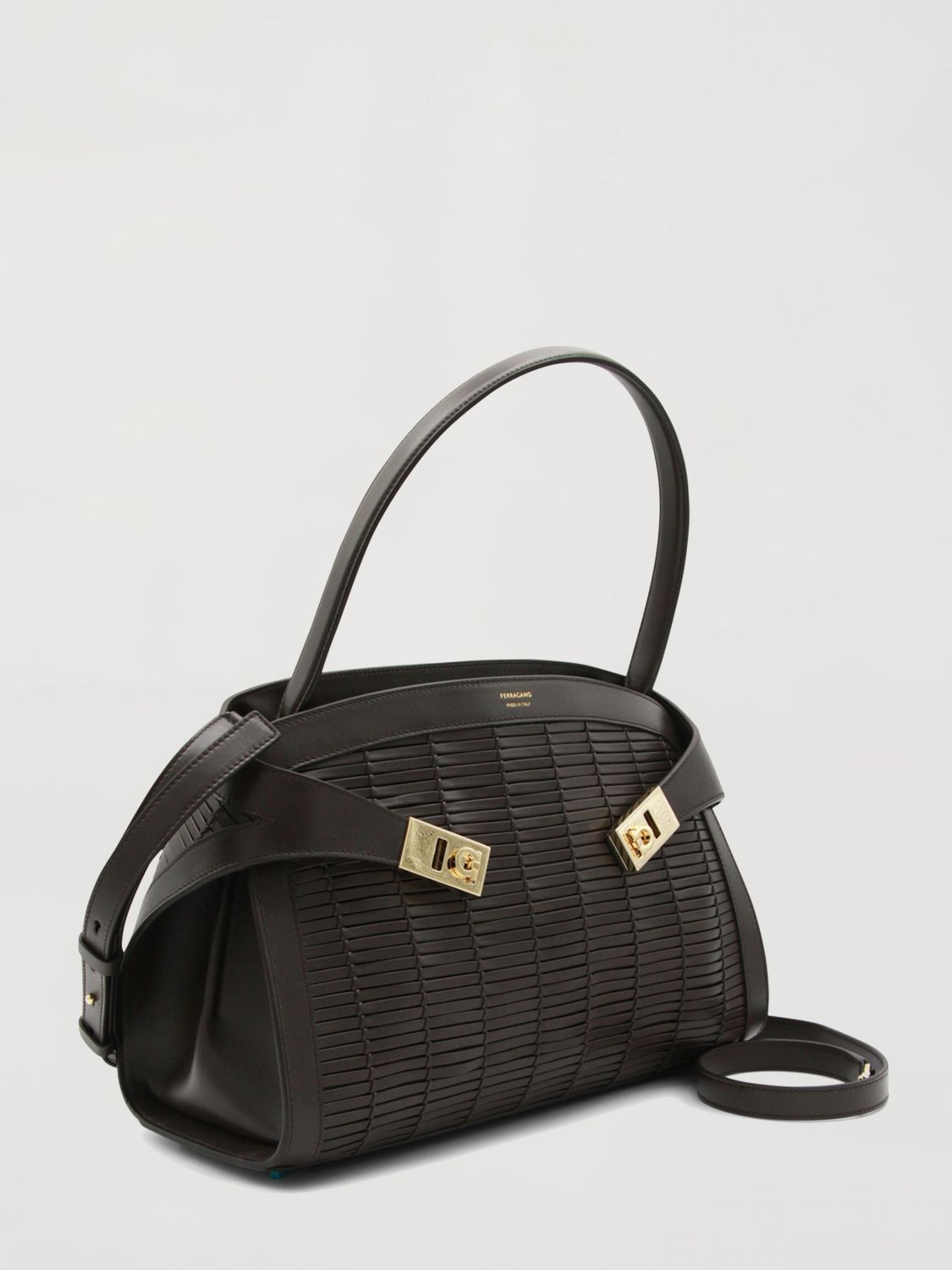 hug bag in woven leather