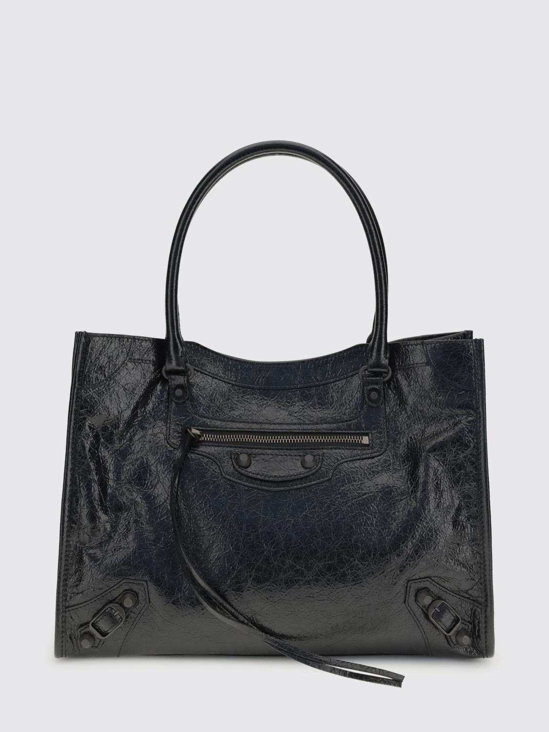 le city arena leather tote bag