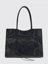 le city arena leather tote bag