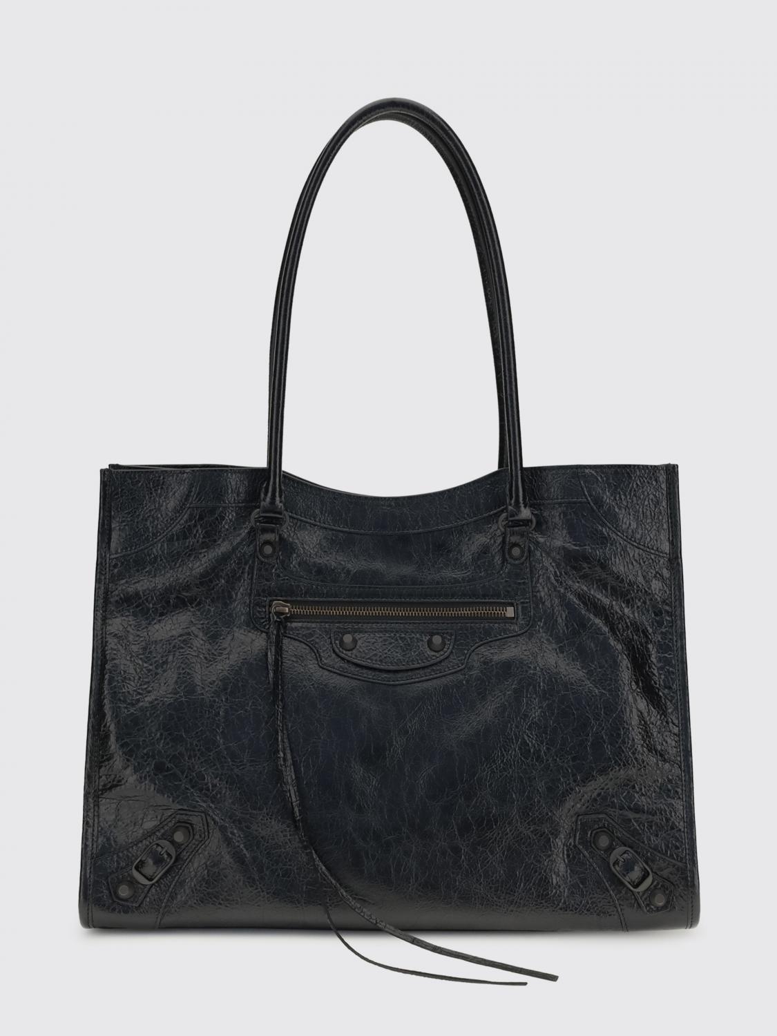 le city arena leather tote bag