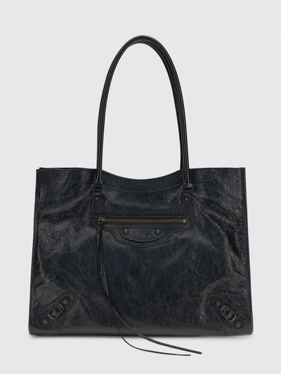 le city arena leather tote bag
