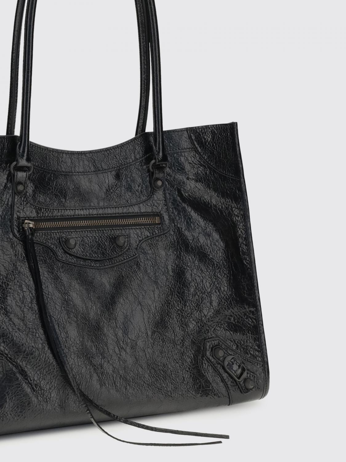 le city arena leather tote bag