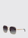 cat-eye metal sunglasses with horsebit detail on the temples