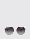 cat-eye metal sunglasses with horsebit detail on the temples
