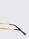 cat-eye metal sunglasses with horsebit detail on the temples