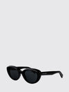 cat-eye sunglasses in acetate with contrast lettering logo