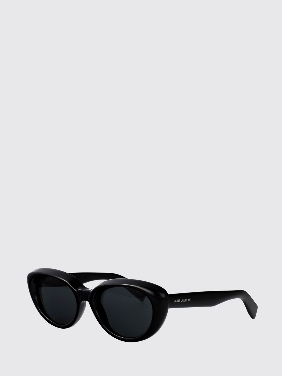 cat-eye sunglasses in acetate with contrast lettering logo
