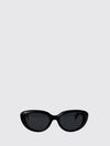 cat-eye sunglasses in acetate with contrast lettering logo