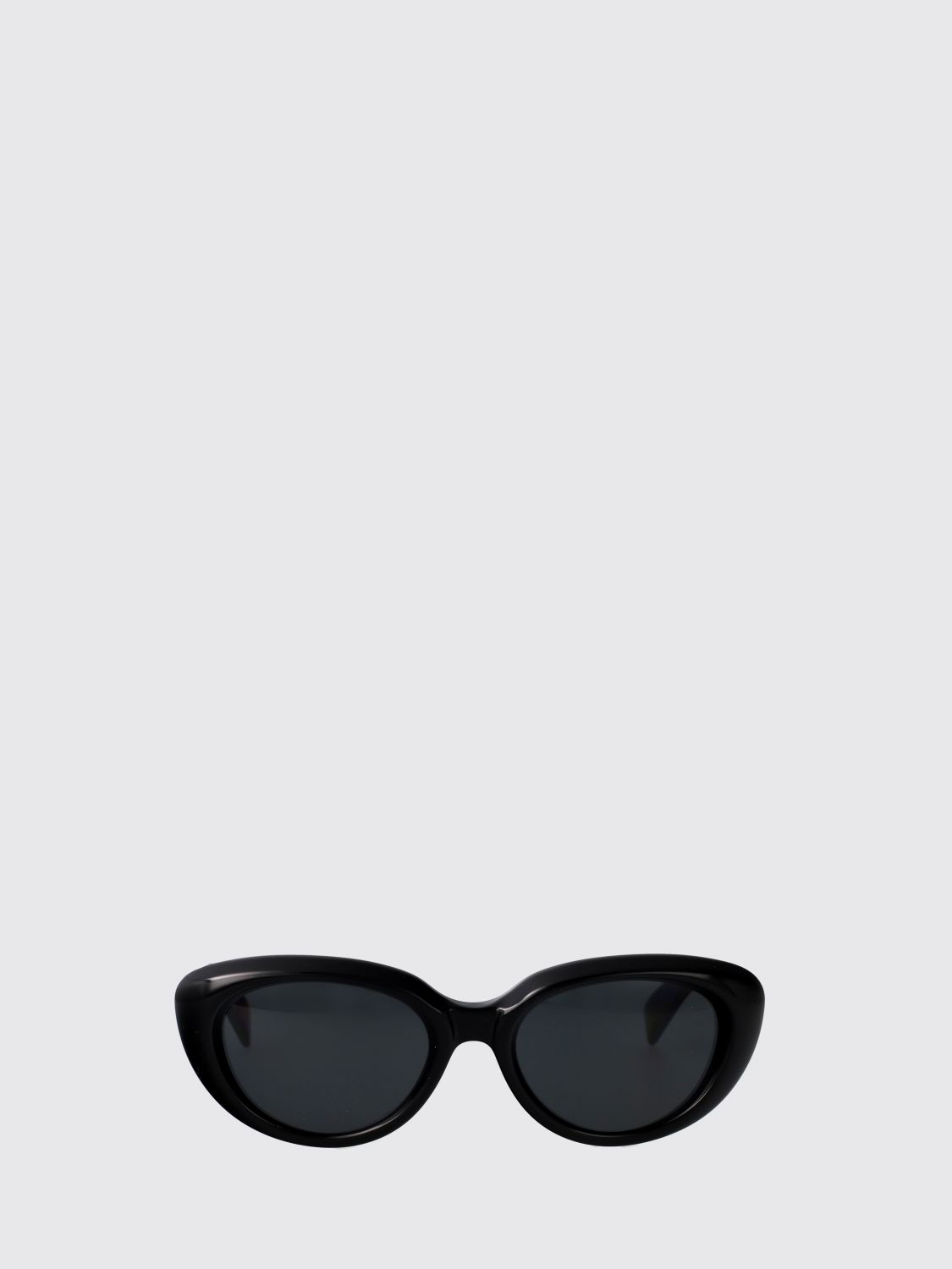 cat-eye sunglasses in acetate with contrast lettering logo