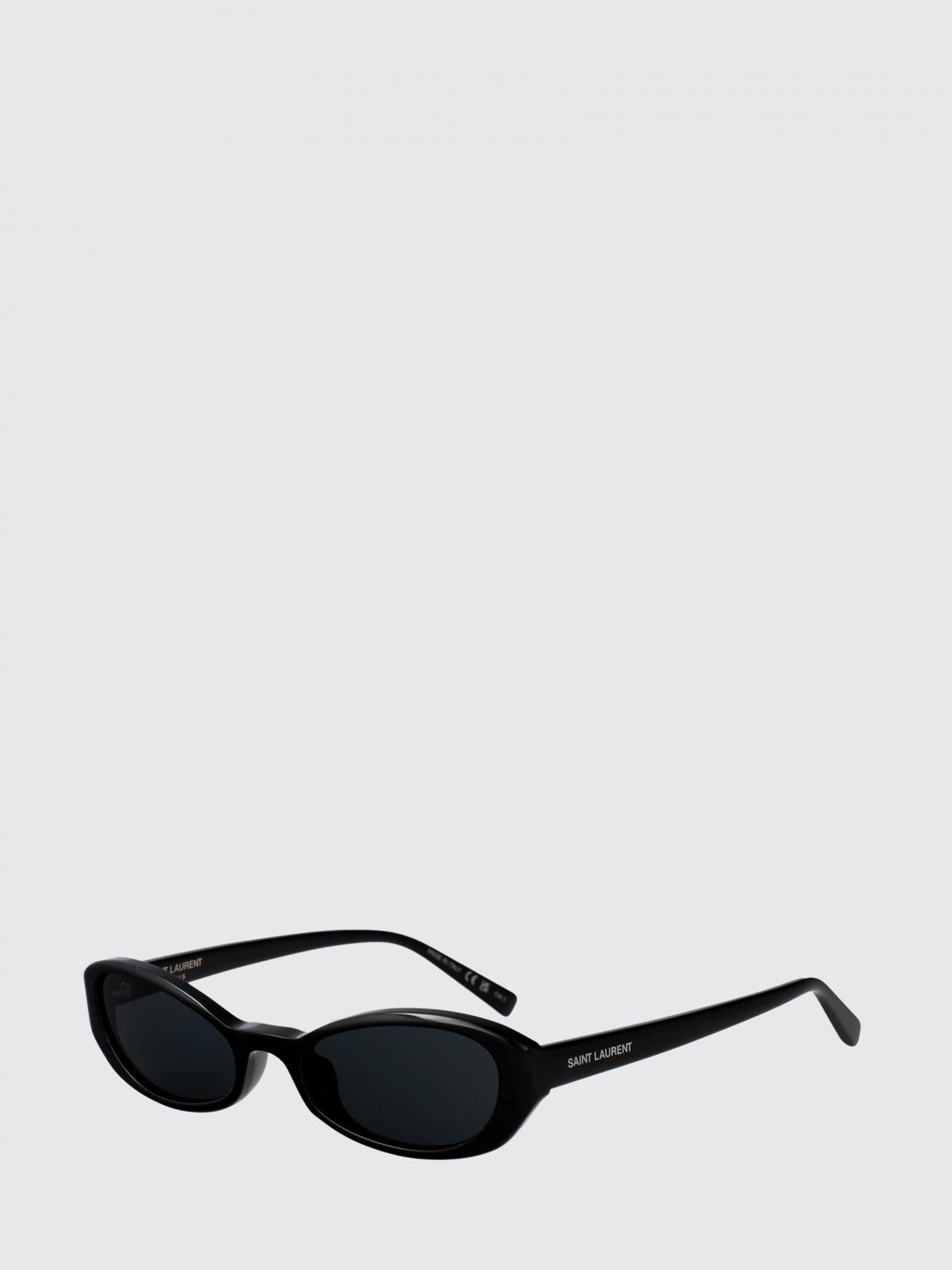 cat-eye sunglasses in acetate with contrast lettering logo
