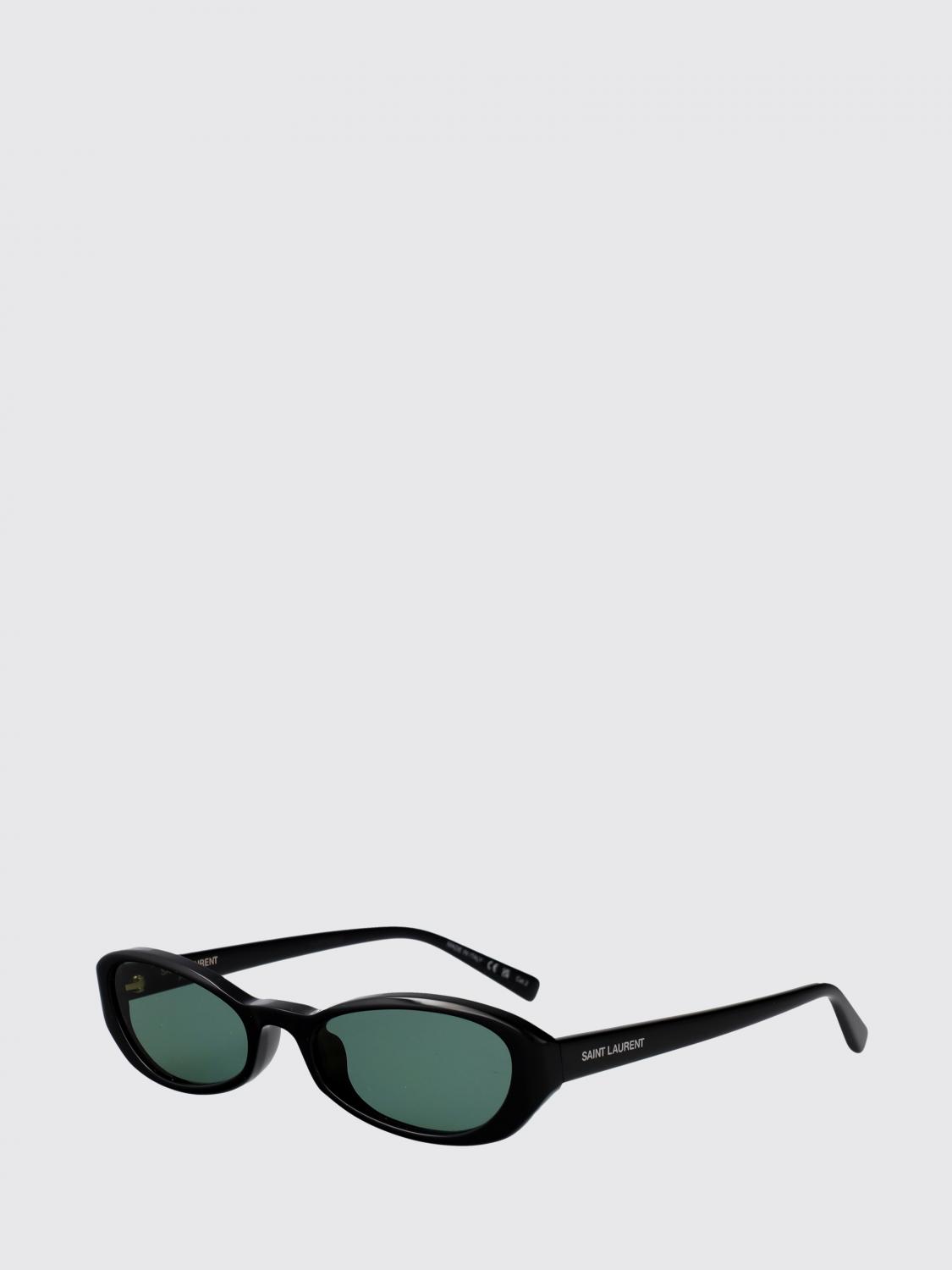 cat-eye sunglasses in acetate with contrast lettering logo