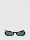 cat-eye sunglasses in acetate with contrast lettering logo