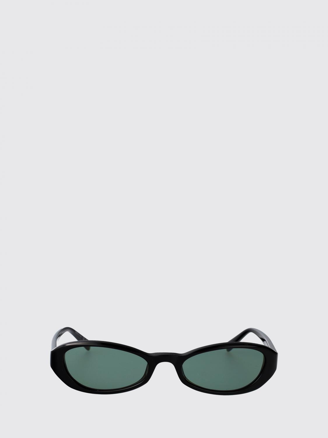 cat-eye sunglasses in acetate with contrast lettering logo