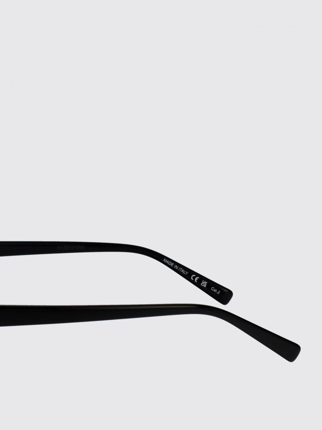 cat-eye sunglasses in acetate with contrast lettering logo
