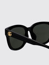 cat-eye acetate sunglasses with gg monogram and dark lenses