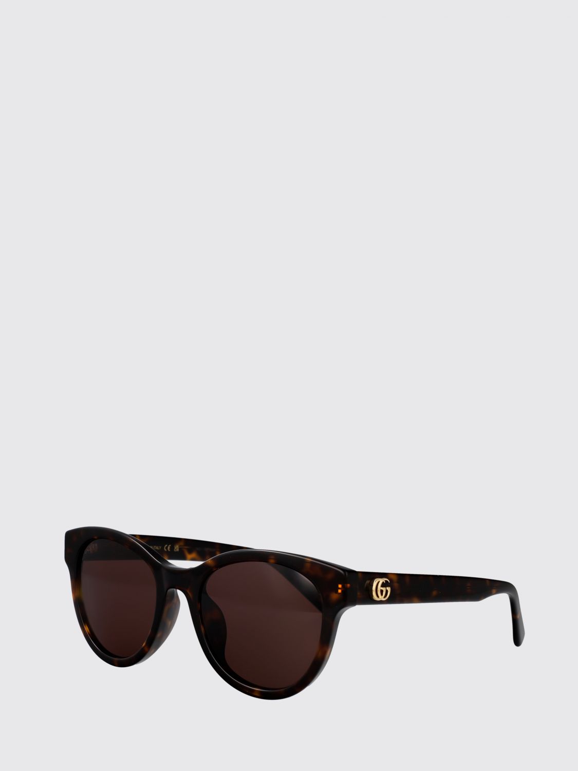 tortoiseshell acetate cat-eye sunglasses with gg monogram