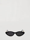 cat-eye acetate sunglasses with metal logo lettering
