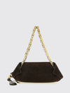 crocodile print suede bag