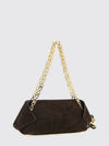 crocodile print suede bag