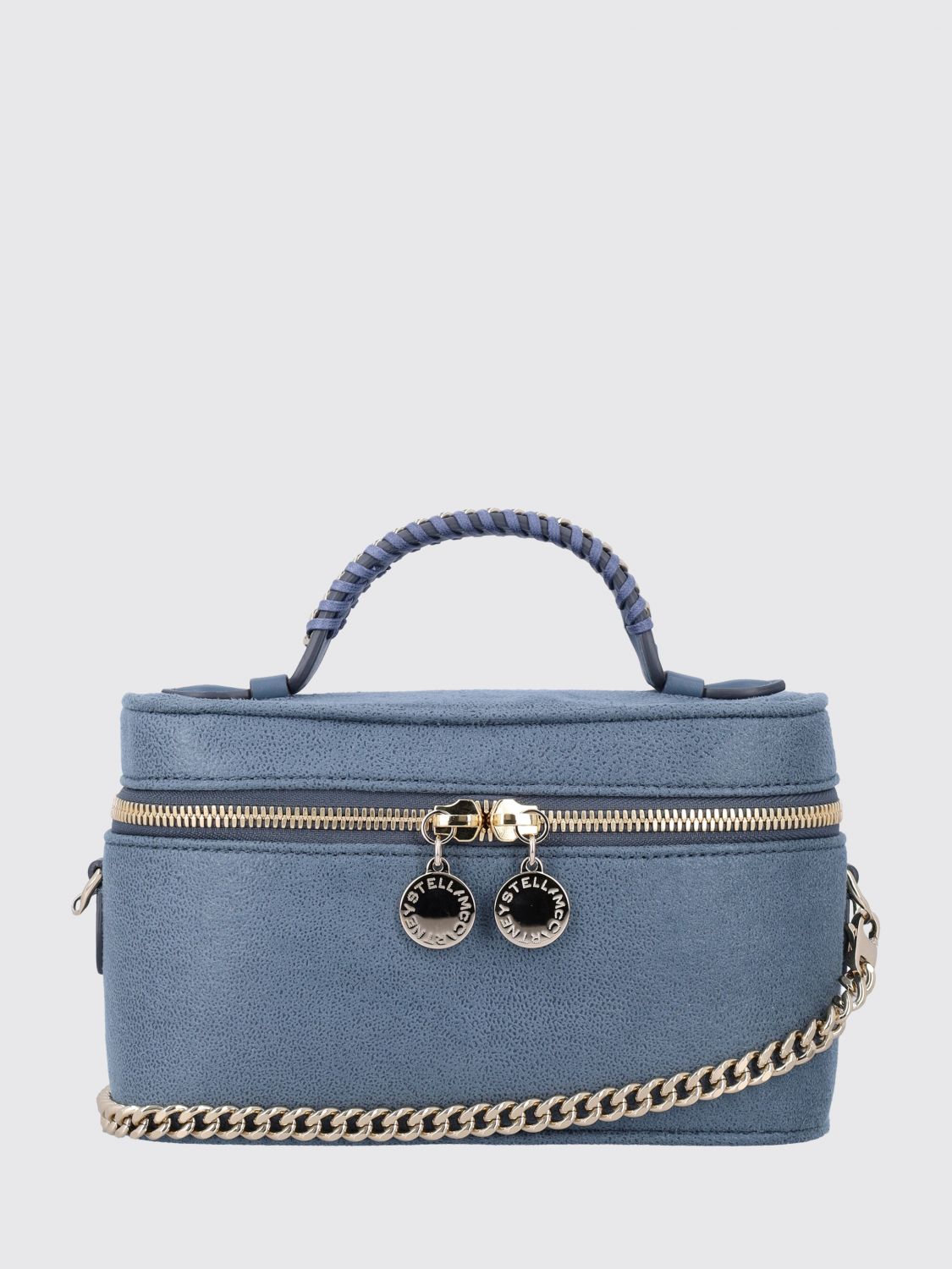 falabella vanity mini bag in blue eco alter mat