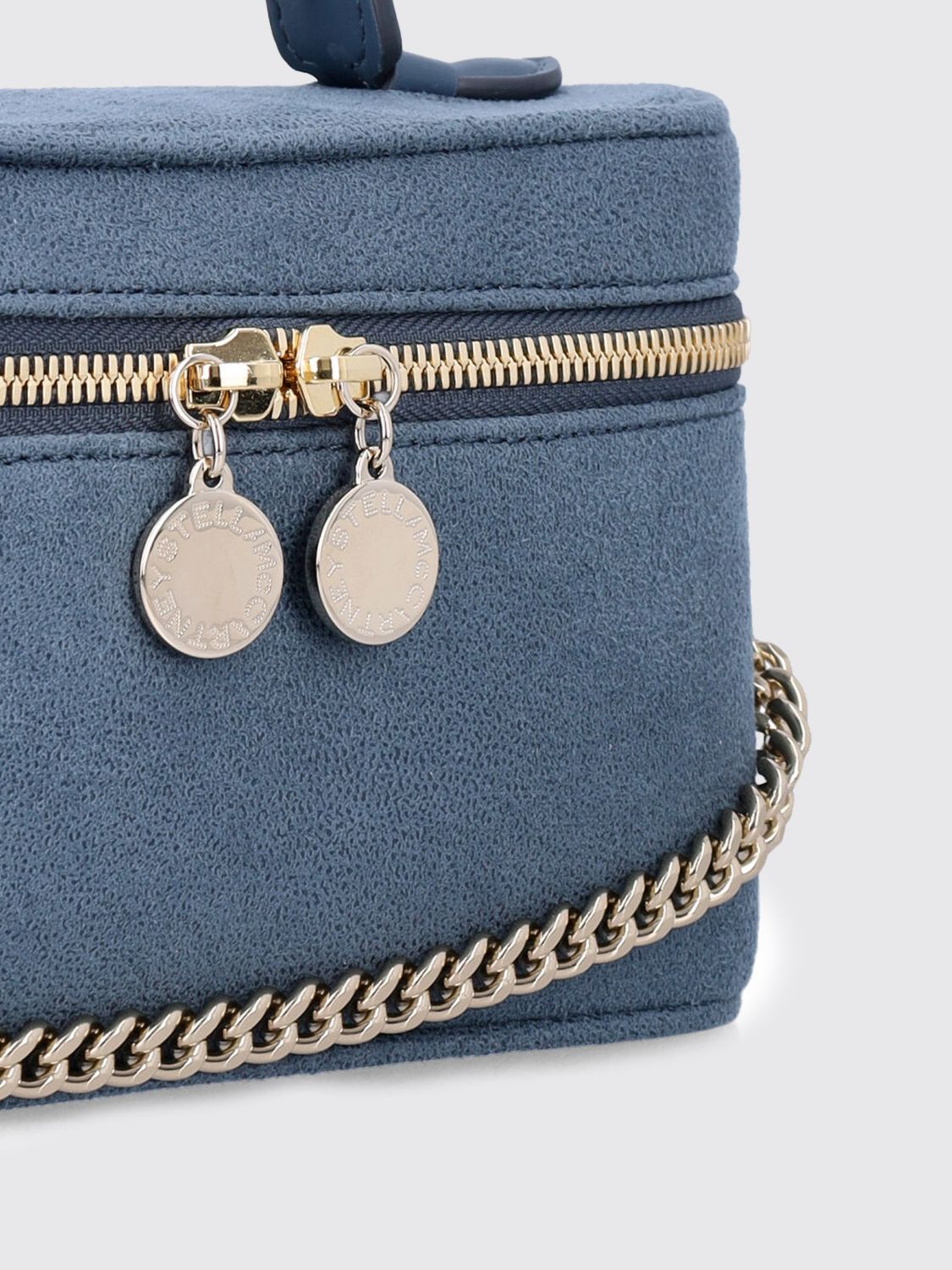 falabella vanity mini bag in blue eco alter mat