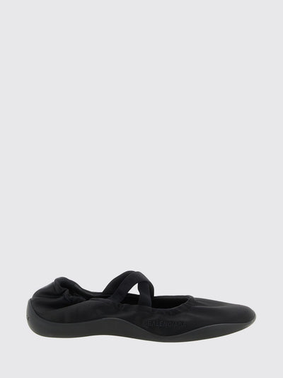 shibuya bicolour polyester mary jane flats with logo