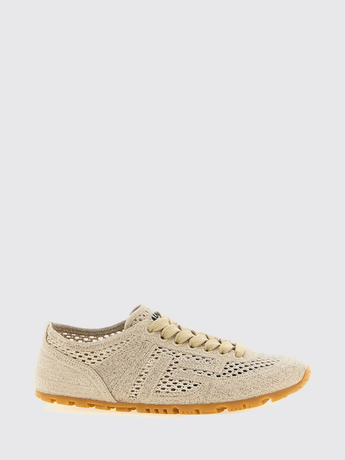 BALMAIN 36 racer 45 macramé cotton sneakers