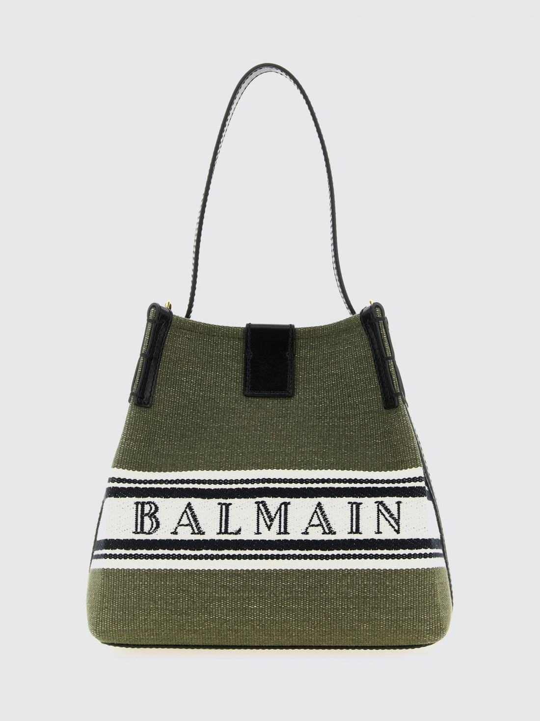 BALMAIN OS cotton blend shoulder bag with logo