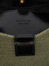 cotton blend shoulder bag with logo