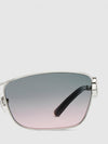 cat-eye metal sunglasses with gg monogram and tinted lenses
