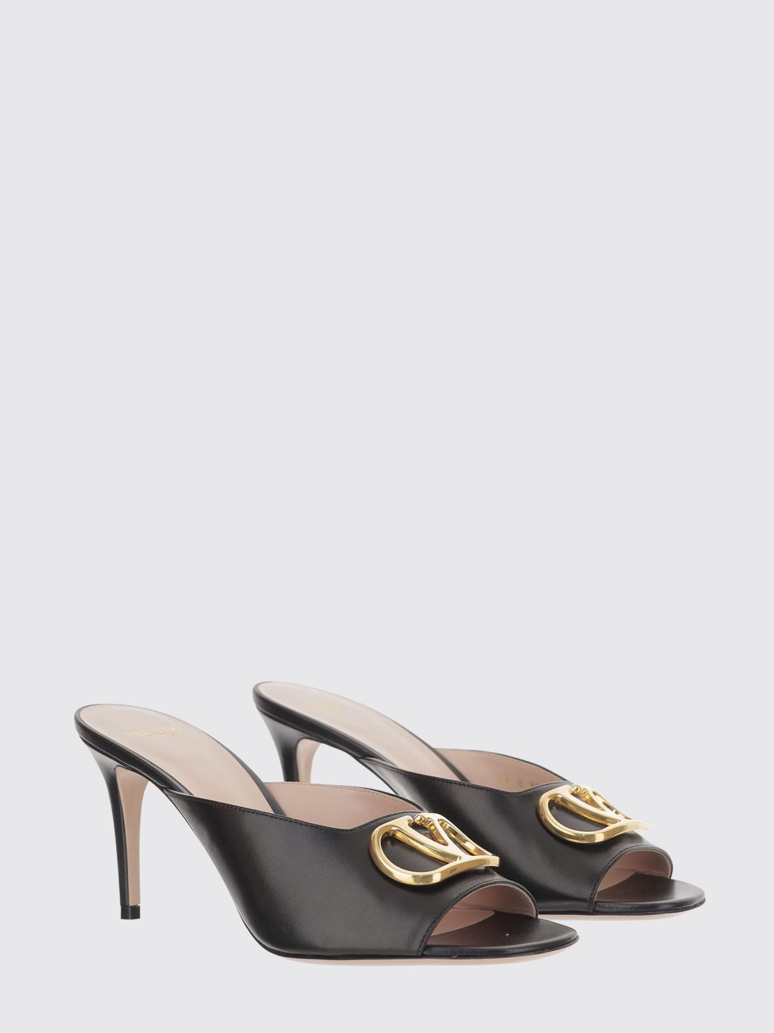 vlogo signature leather mules