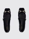 velvet horsebit ballerinas with gg rhinestone monogram