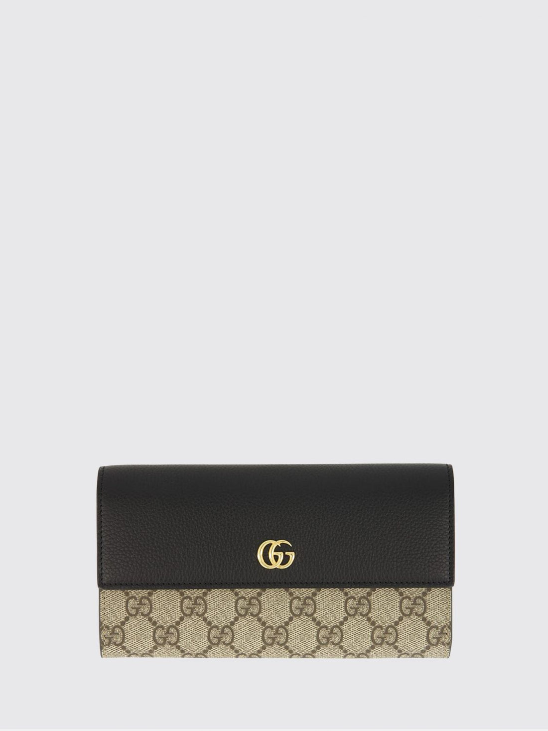 GUCCI OS gg marmont leather and gg supreme fabric wallet